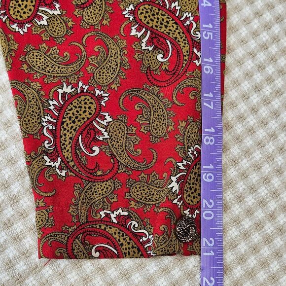 Vintage Josephine Paisley Wrap Front Fitted Waist Professional CareerWear Blouse - Picture 16 of 16